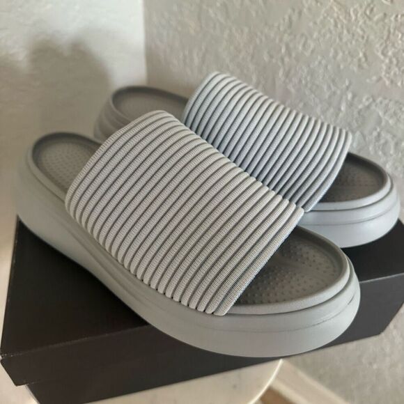 Rag & Bone Brixley‎ Knit Slide Sandal, Gray/Blue, Size 10 (Euro 40), NWT - Picture 10 of 16